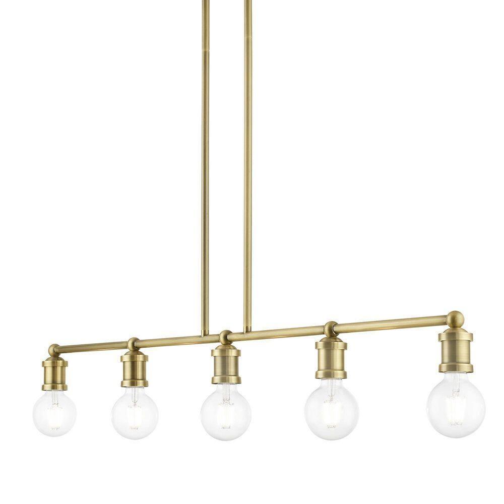 Livex Lighting Lansdale 5 - Light Chandelier in  Antique Brass