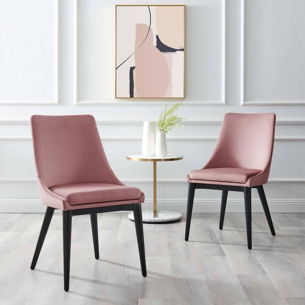 Modway Viscount Accent Performance Velvet Dining Chairs by Modway (Set of 2)