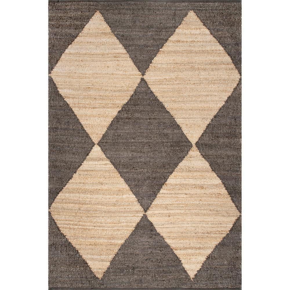 Nuloom Pandora Diamond Jute Indoor Area Rug, 3' x 5', Black