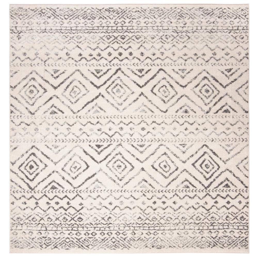 Tulum TUL267 Power Loomed Area Rug - Ivory/Grey - 9'x9' - Safavieh.