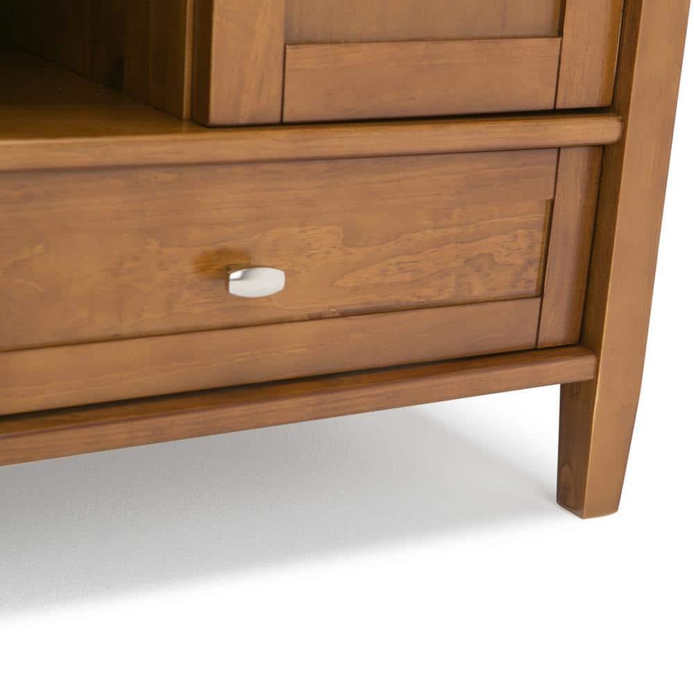 Simpli Home Warm Shaker 47"W Solid Wood TV Stand for TVs up to 55" with 2 Storage Cabinets and 2 Drawers