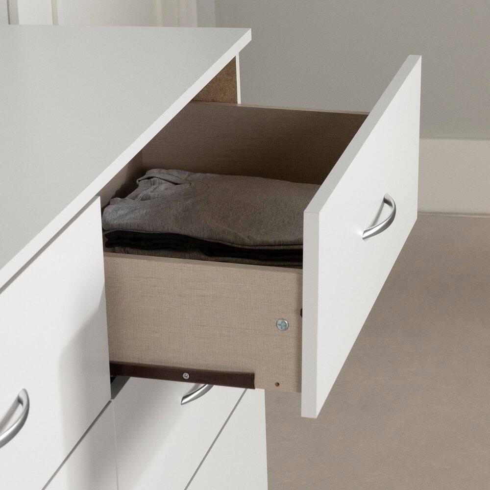 South Shore Maddox 6 Drawer Dresser in Pure White Finish