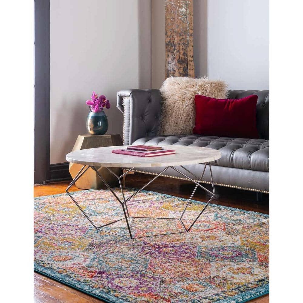 Unique Loom Penrose Collection Area Rug - Blake (2' 2" x 3' 1" Rectangle Multi/Blue)