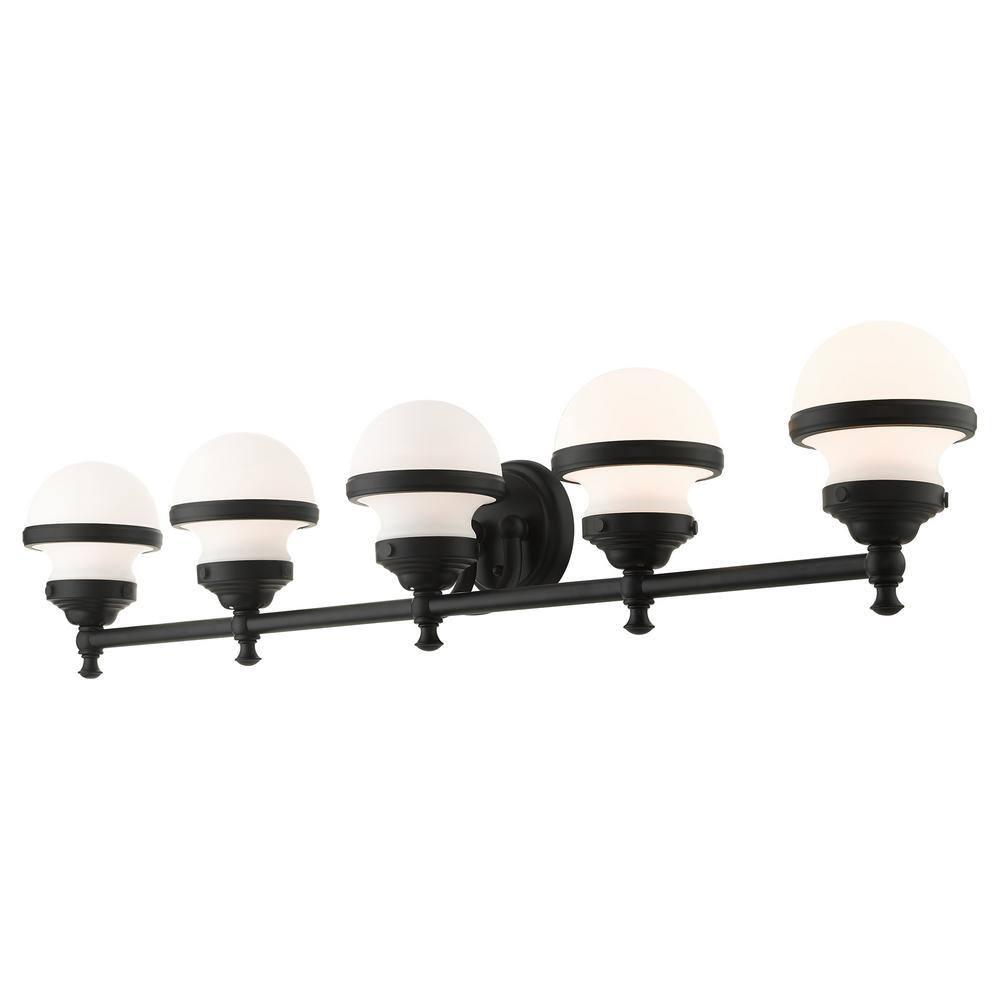 Livex Lighting Oldwick 5 - Light Vanity in  Black