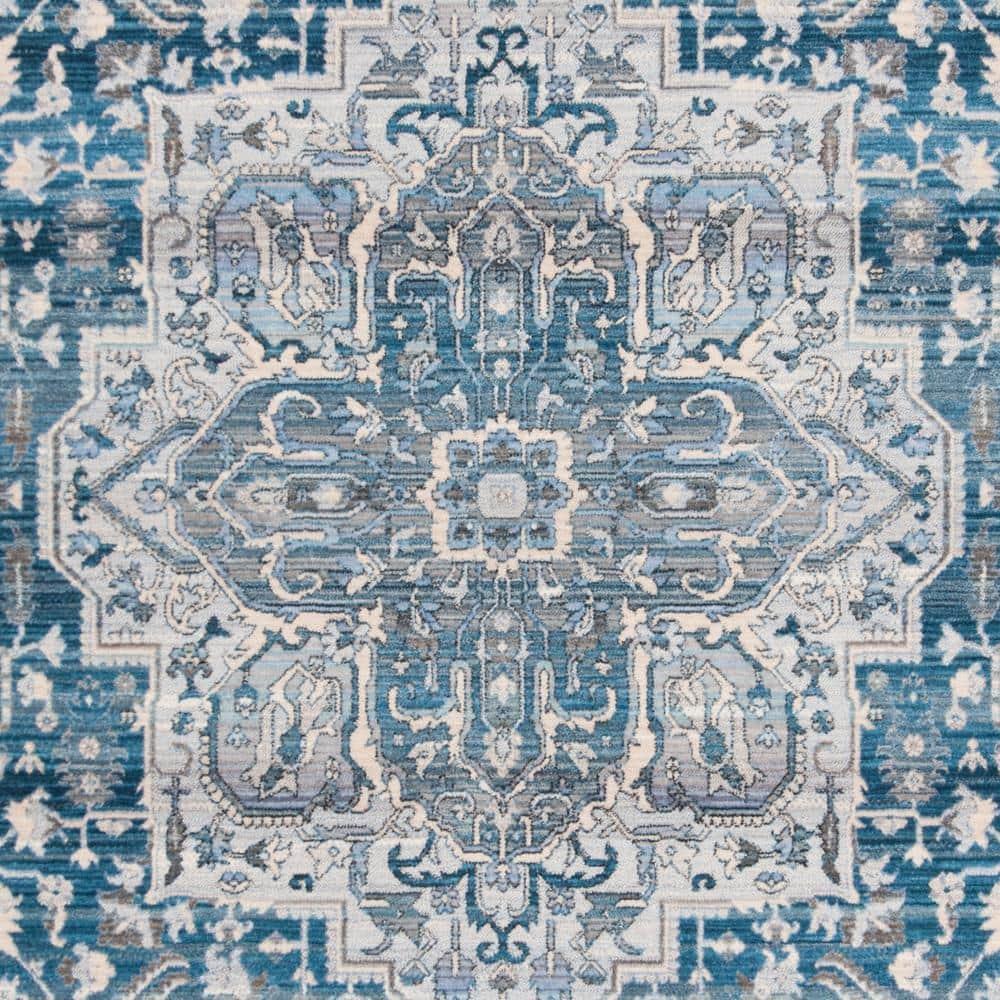 Vintage Persian VTP479 Power Loomed Indoor Area Rug - Charcoal/Blue - 4'x6' - Safavieh