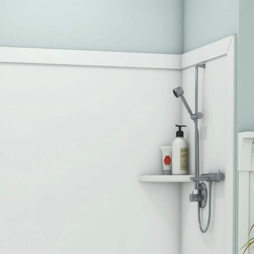 FlexStone Adaptable 60"W x 60"D x 80"H Alcove Shower Surround
