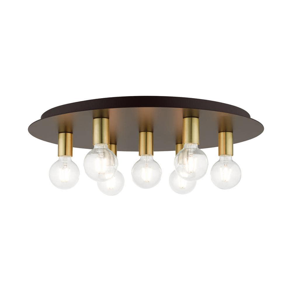 Livex Lighting Hillview 7 - Light Flush Mount in  Bronze