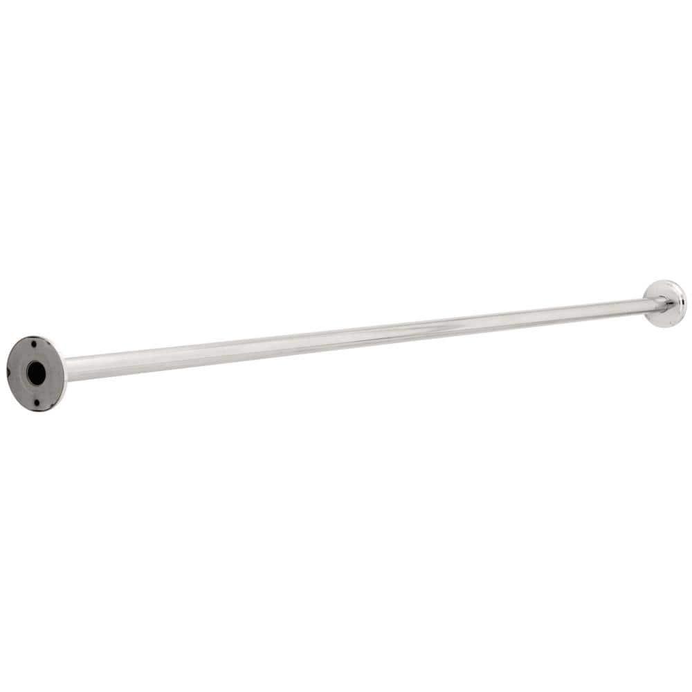 Franklin Brass 1" x 60" Shower Rod with Step Style Flanges, Available in Multiple Colors