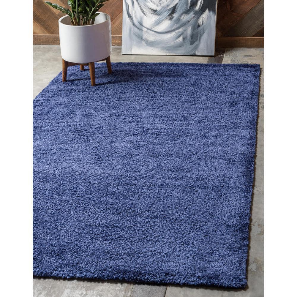 Unique Loom 10' 0 x 13' 0 Solo Calabasas Navy Blue Area Rug