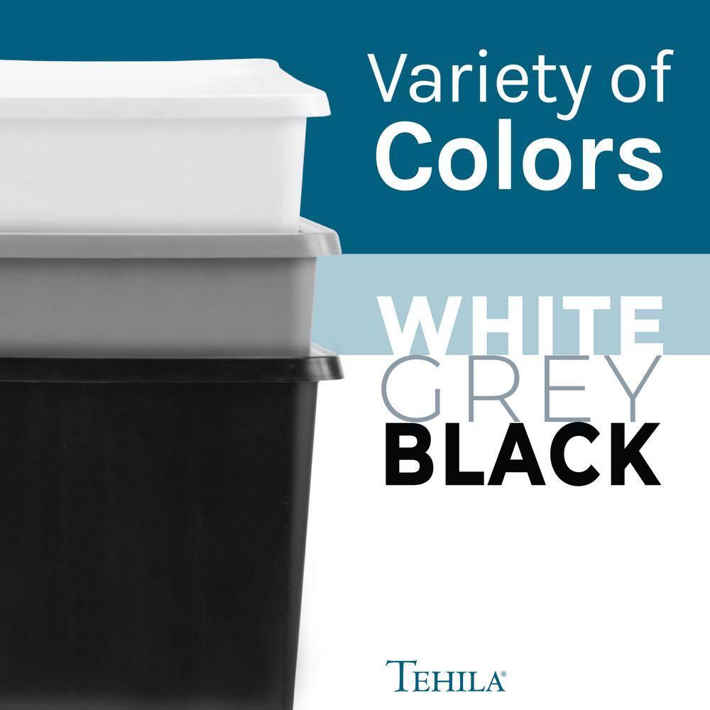 TEHILA Space Saver 16 Gallon Black Utility Sink with Black Steel Legs