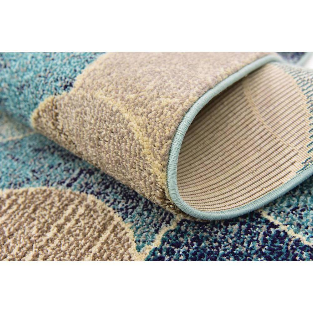 Unique Loom 4' 1 x 6' 1 Navy Blue Chromatic Seaside Area Rug