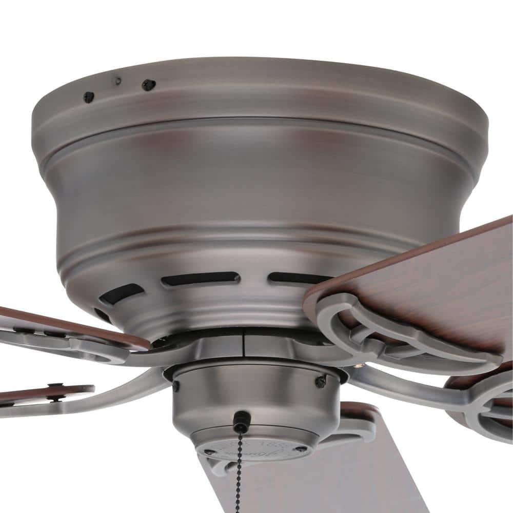 Low Profile III 52 in. Indoor Antique Pewter Ceiling Fan For Bedrooms