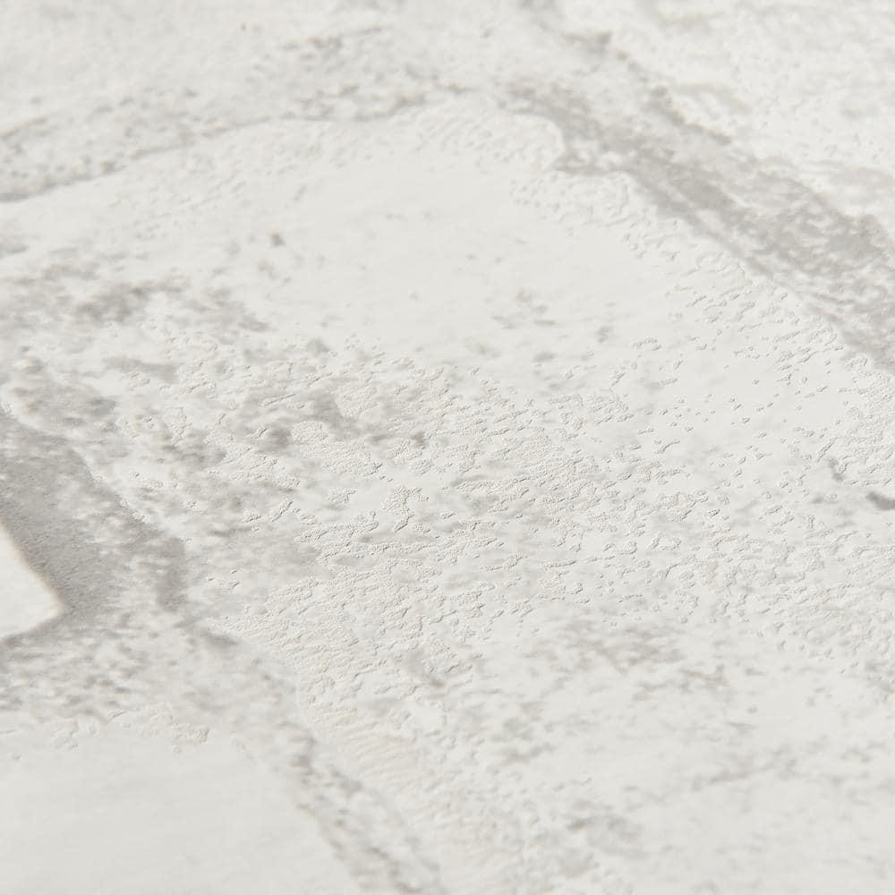 NuWallpaper Loft White Brick Raised Ink Vinyl Peel And Stick Wallpaper, 216-in by 20.5-in, 30.75 sq. ft.