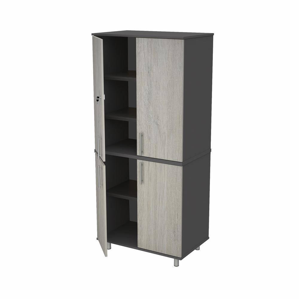 Inval America Kratos 5-Shelf Garage Storage Cabinet in Chantilly/Dark Gray
