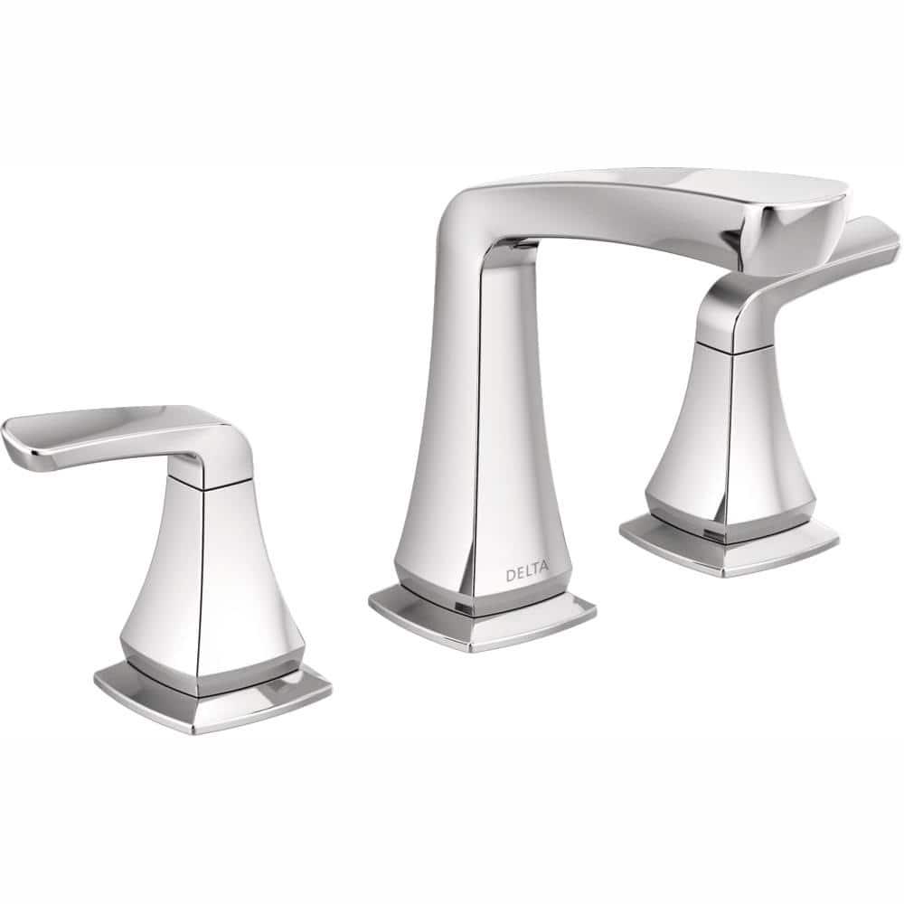 Vesna Widespread Bathroom Faucet 3 Hole, 2-handle Bathroom Sink Faucet with Drain Assembly