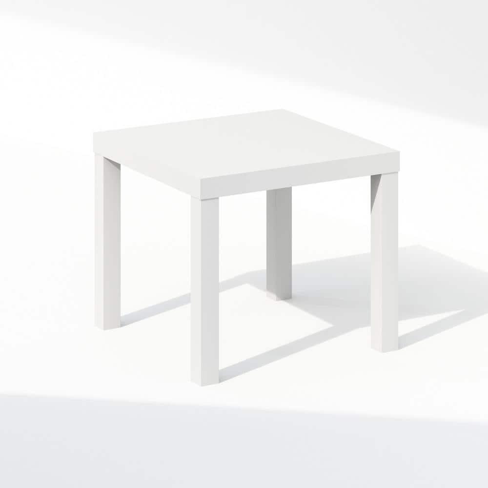 Furinno Simple Square Coffee Table, Side Table, White