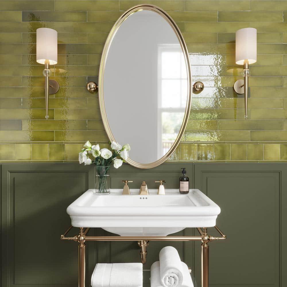 Silken 3.94 in. x 3.94 in. Glossy White Ceramic Square Wall and Floor Tile (6.46 sq. ft./case) (60-pack)