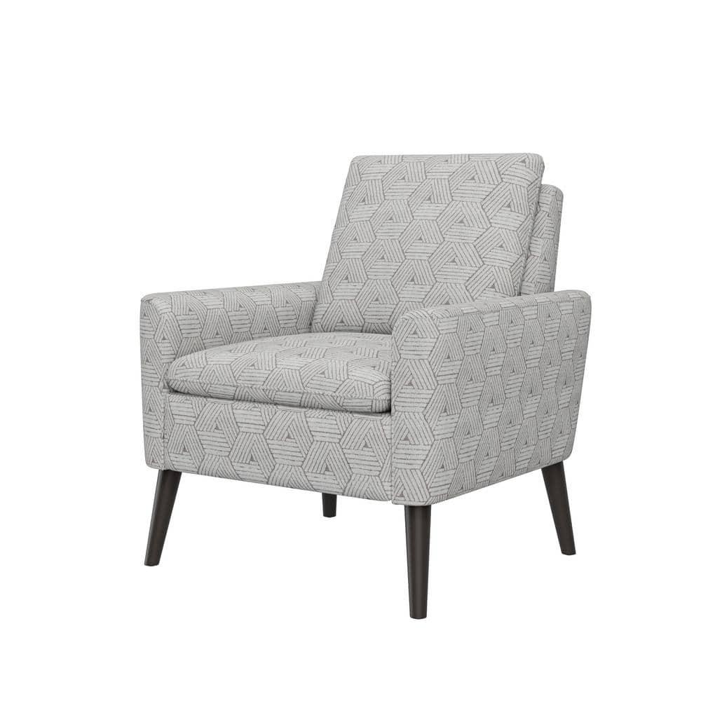 Handy Living Allyson Mid-Century Modern Small Space Armchair Honeycomb Blue/Cream