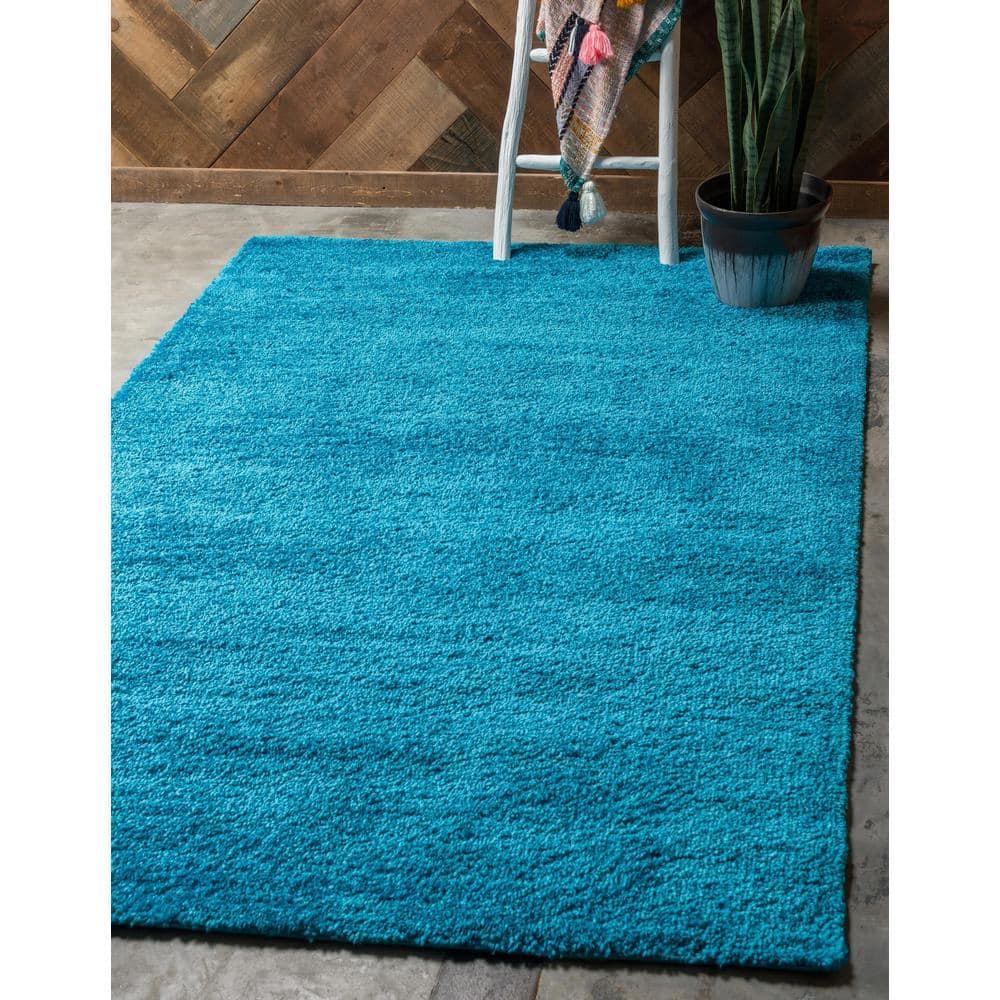 Unique Loom 3' 3 x 5' 3 Solo Calabasas Turquoise Area Rug