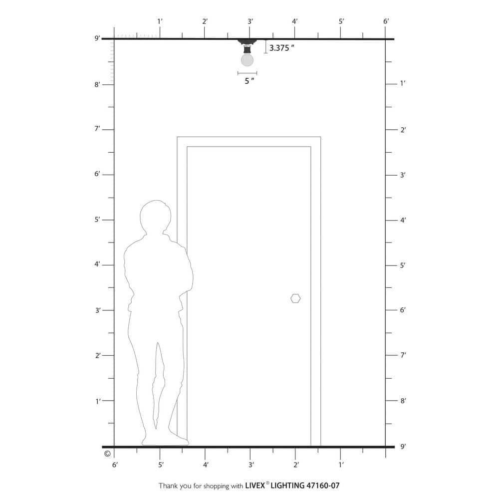 Livex Lighting - Lansdale - 1 Light Flush Mount In Transitional Style-3.38