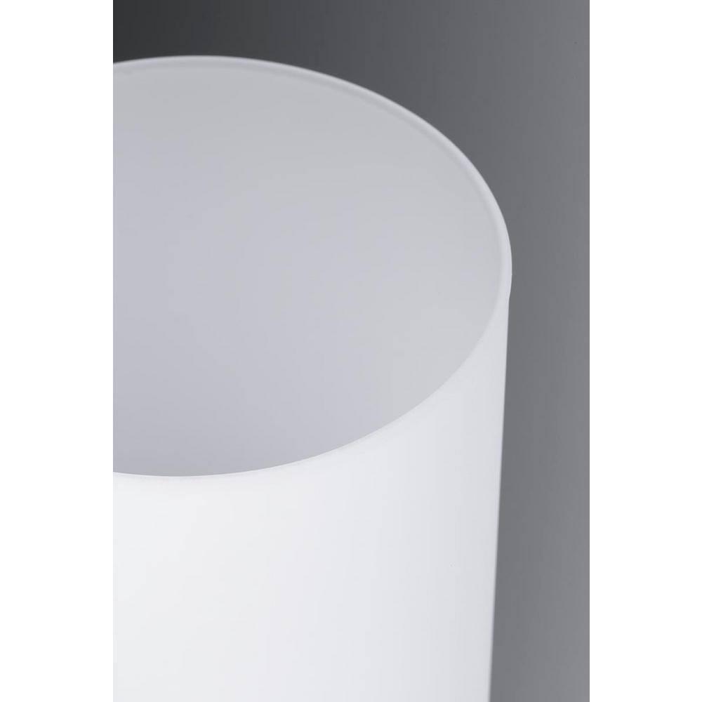 Progress Lighting Replay 3-Light Inverted Pendant, Brushed Nickel, White Glass Shade