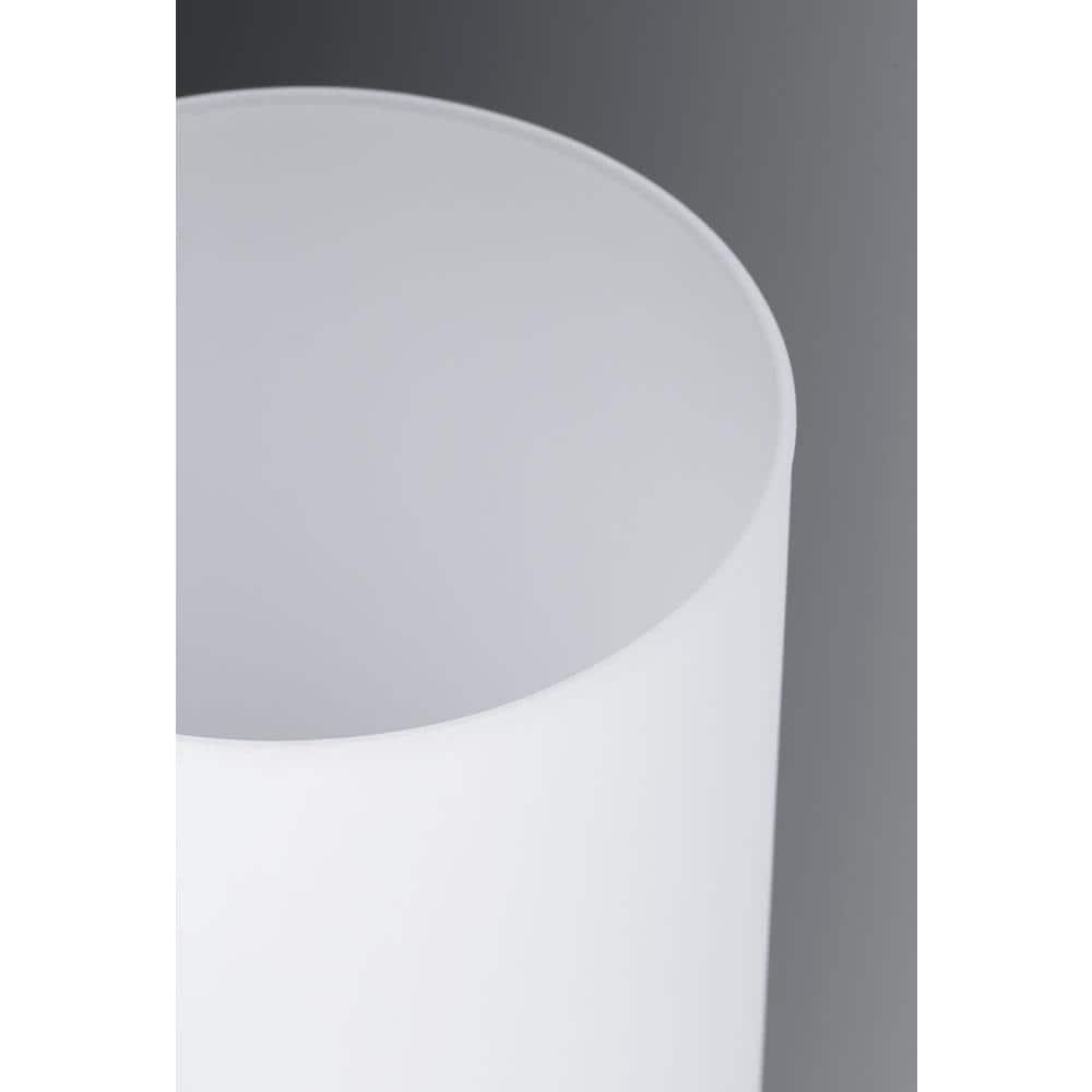 Progress Lighting Replay 4-Light Bath Vanity, Polished Nickel, Porcelain, Up/Down Mount, Brushed Nickel Finish, Shade Included