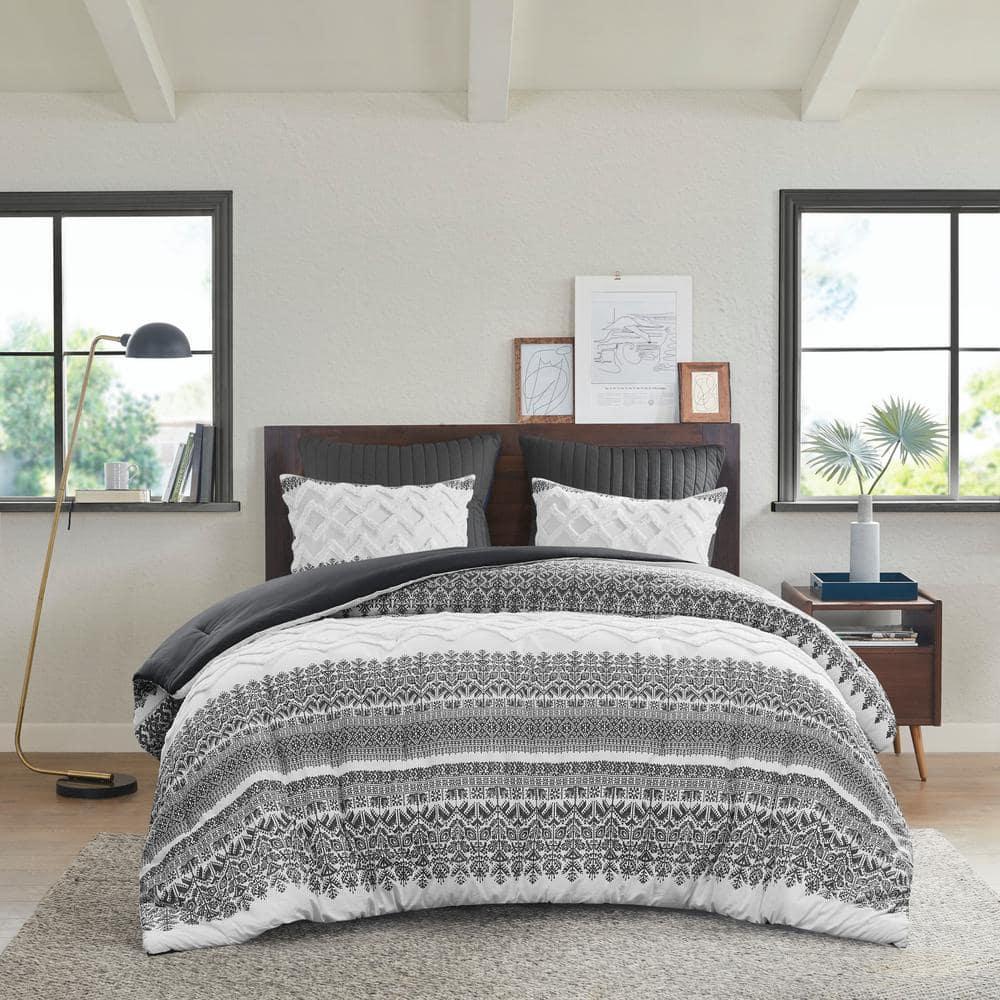 Mila 3 Piece Cotton Comforter Set with Chenille Tufting