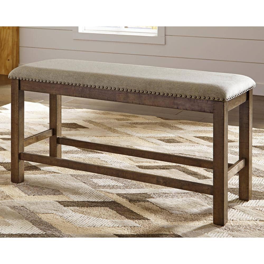 Signature Design by Ashley Casual Moriville Counter Height Dining Bench  Beige