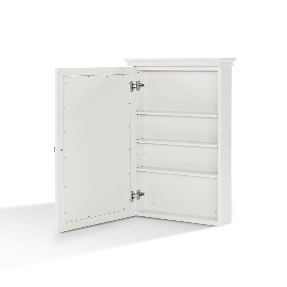 Crosley Lydia Wall Cabinet with Mirror White
