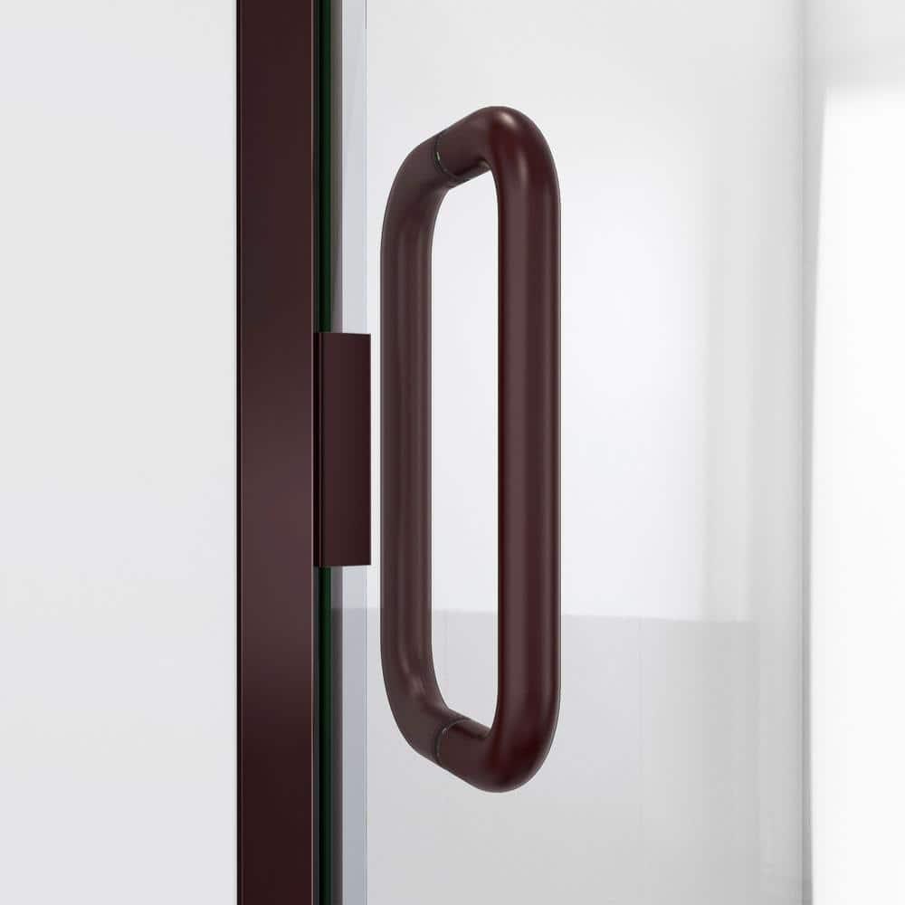 25" - 24" W x 72.62" H Pivot Semi-Frameless Shower Door