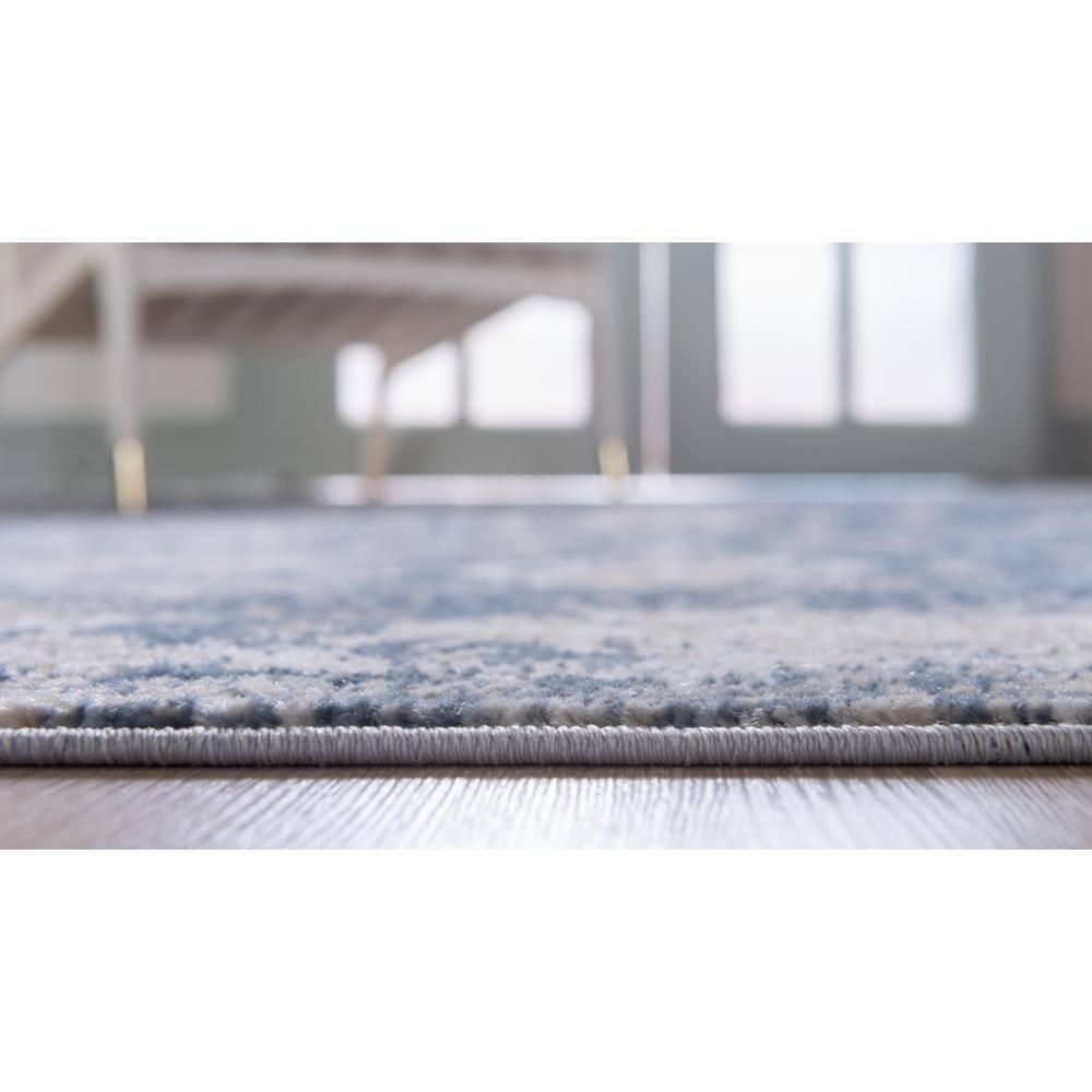 Unique Loom Portland Collection Bohemian Vintage Inspired Tone-on-Tone Design Area Rug (8' 0 x 10' 0 Rectangular, Blue/ Ivory)