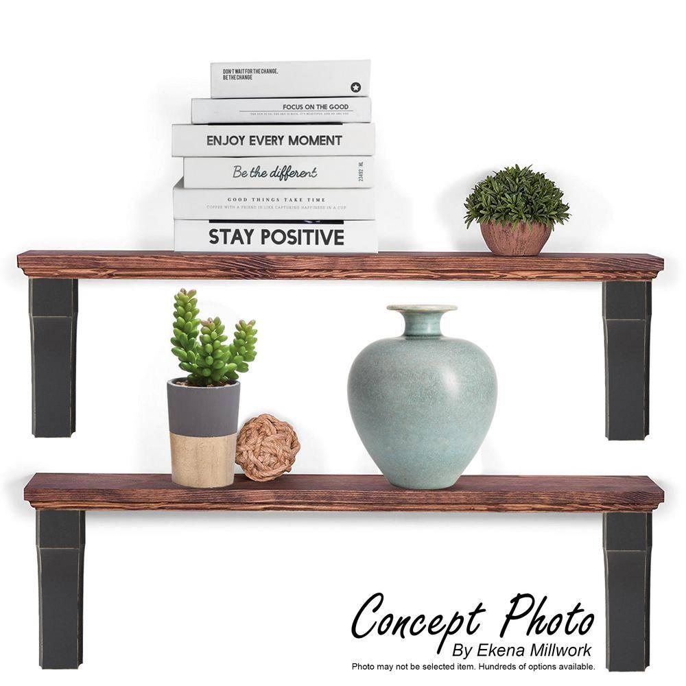 1 3/4"W x 7 1/4"D x 9 1/2"H Plymouth Wood Vintage Decor Bracket, Chalk Dust White