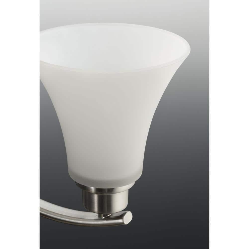 Progress Lighting Joy 1-Light Mini-Pendant, Brushed Nickel, Fluted Glass