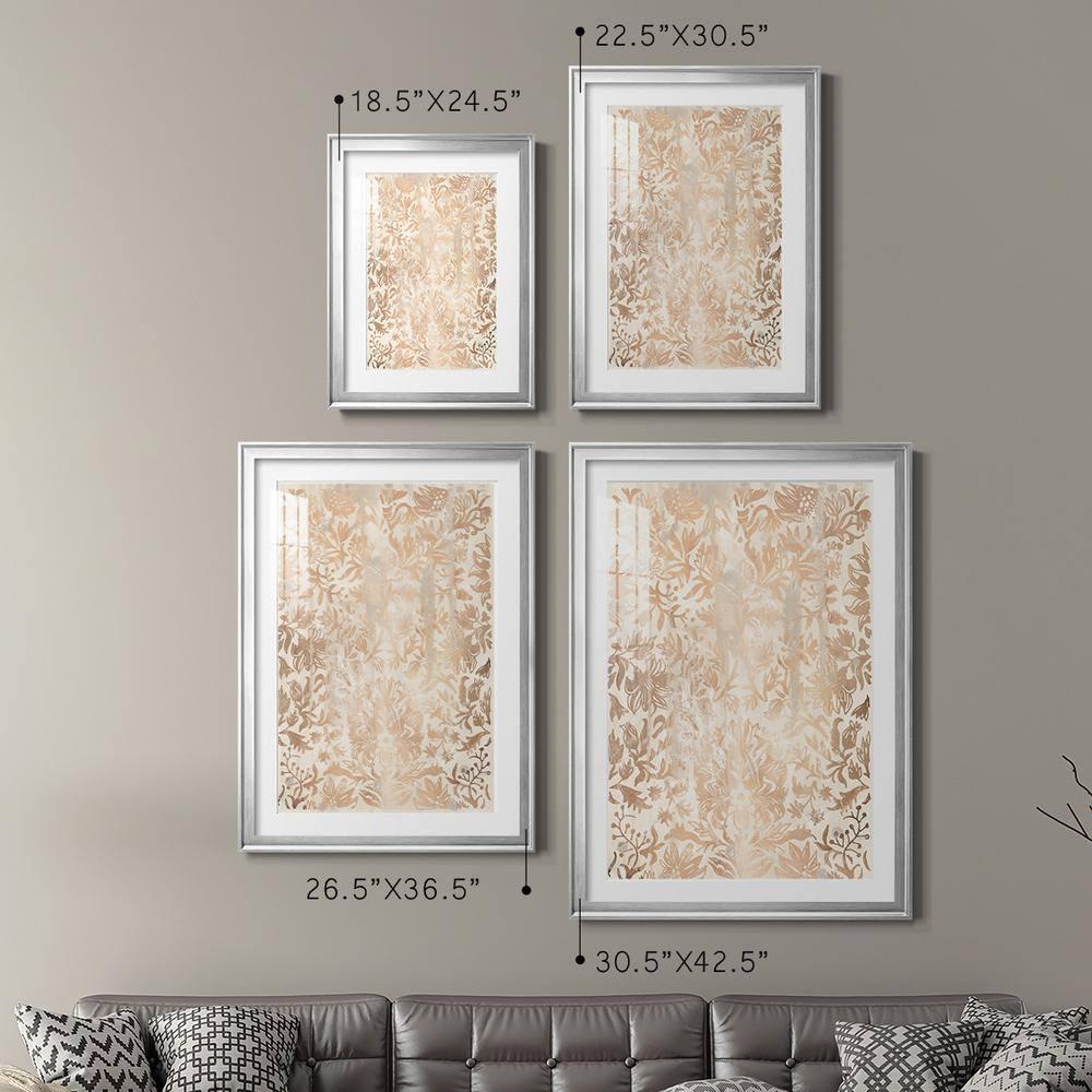 Wexford Home Walnut Damask I Premium Framed Print, 22.5" x 30.5" - Ready to Hang, Silver (Set of 2)