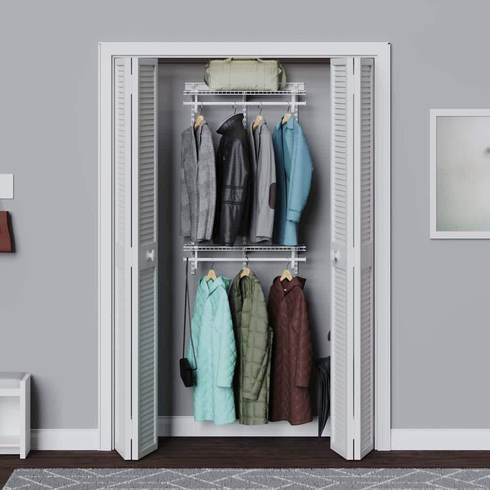 ShelfTrack 48" W - 72" W Closet System Starter Kit