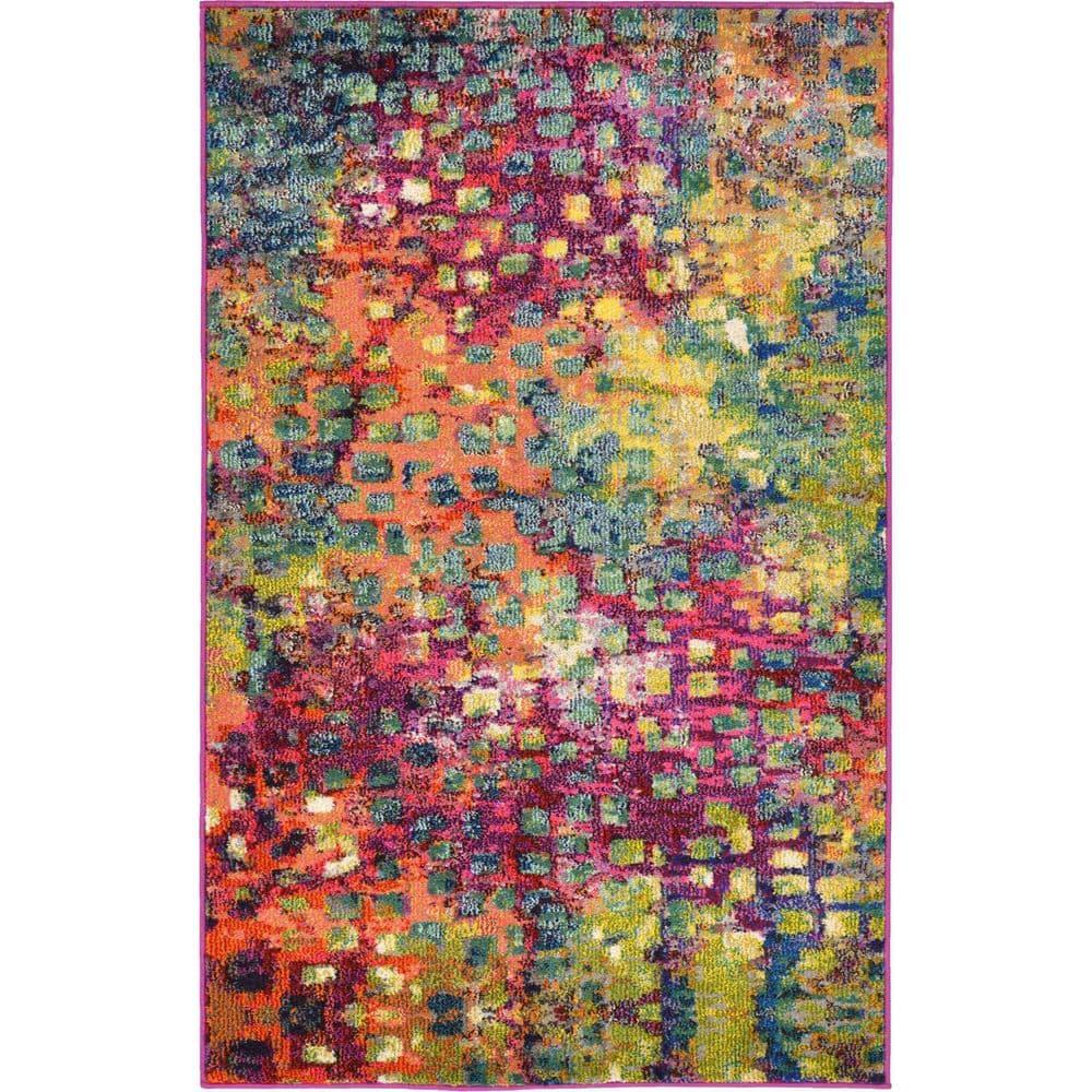 Unique Loom 3' 3 x 5' 3 Jardin Ivy Multi Area Rug