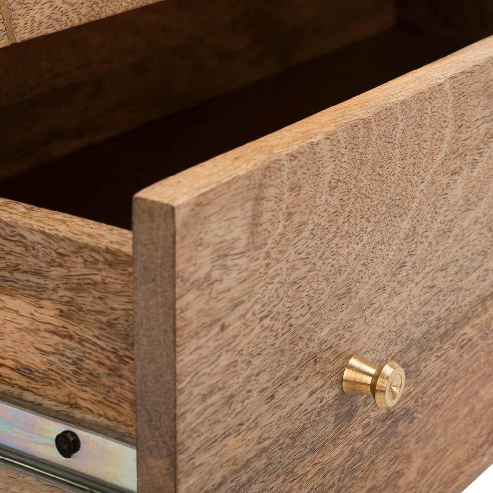 Marigold 3 Drawer Chest - CHS9001 - Natural/Brass - Safavieh