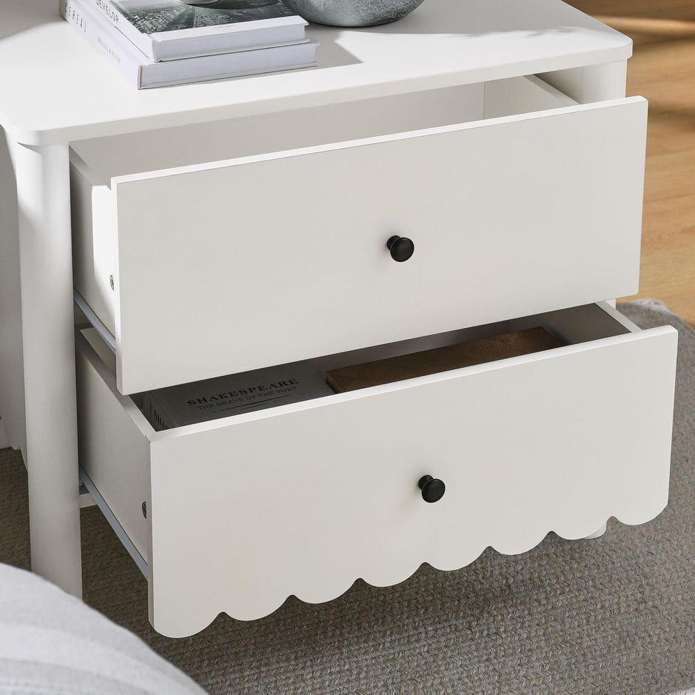 Modway Emmeline Scalloped 2-Drawer Nightstand
