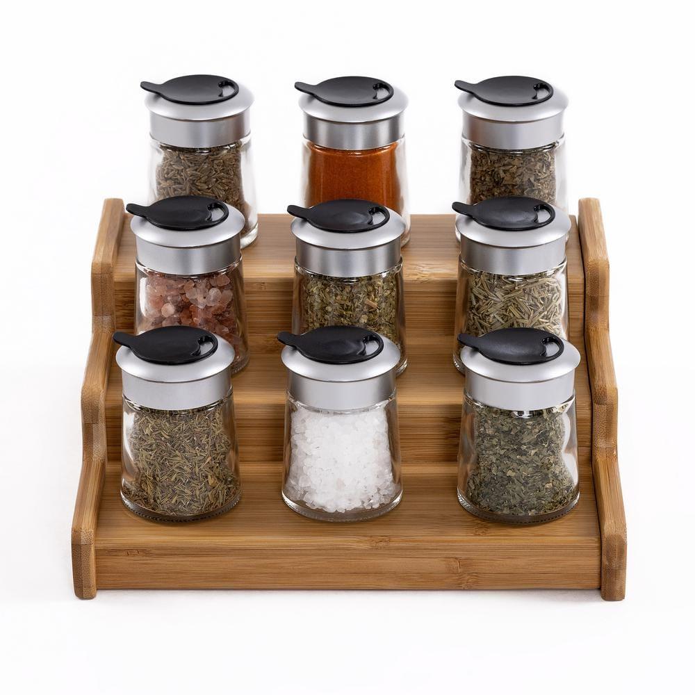 Seville Classics 3-Tier Expandable Bamboo Spice Rack