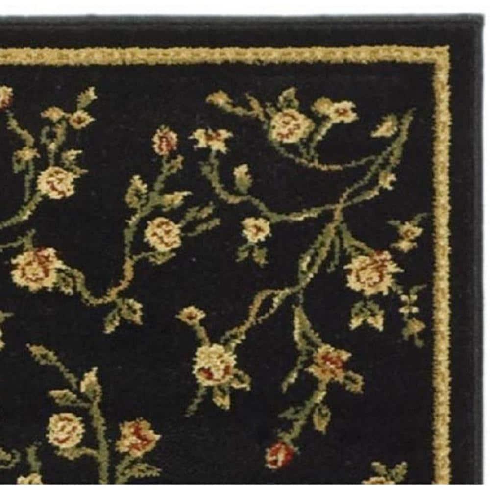Lyndhurst LNH220 Power Loomed Runner Rug - Black - 2'3"x20' - Safavieh.