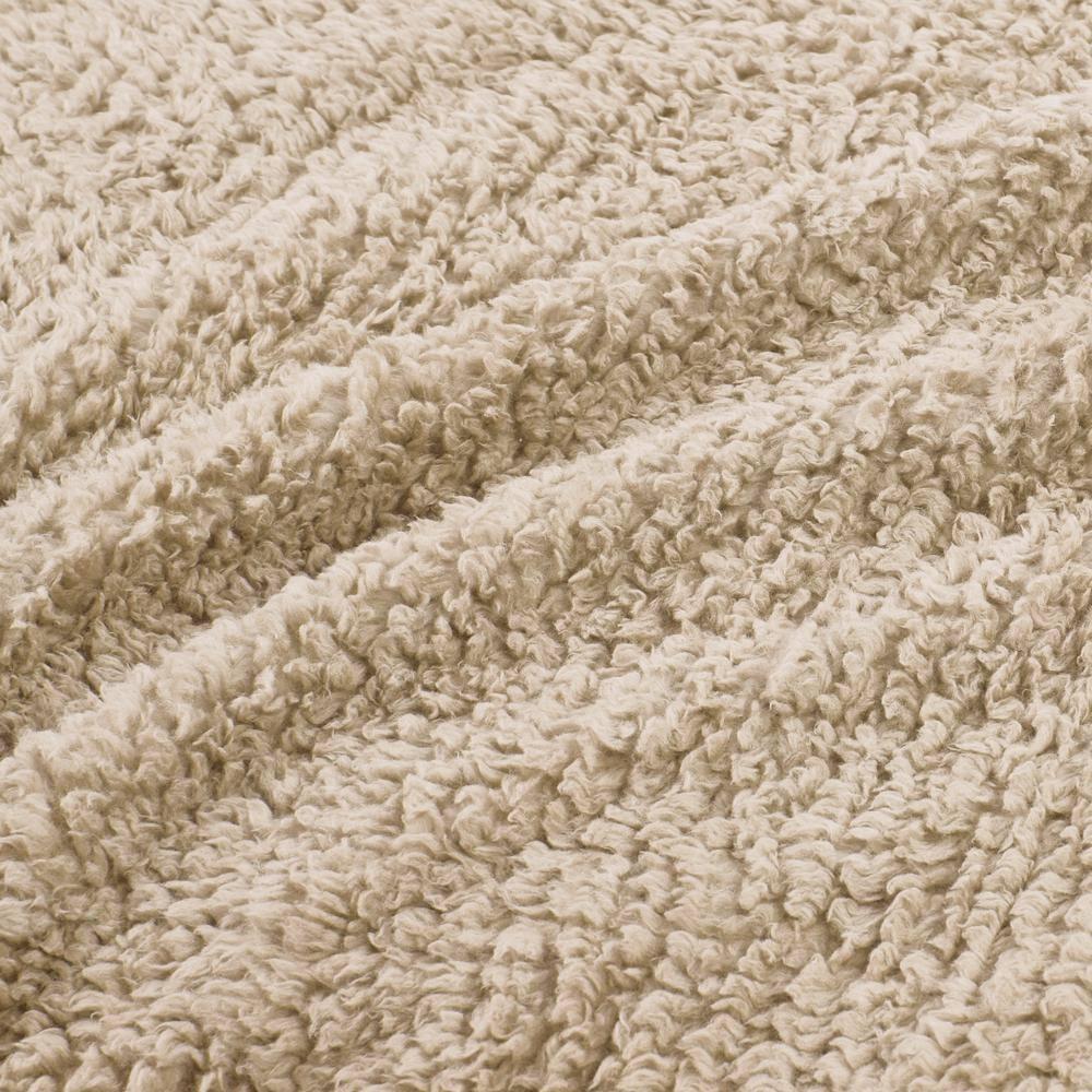 Full/Queen Burlington Berber Bed Blanket Tan: Woolrich, Velvet Texture, Machine Washable, OEKO-TEX Certified