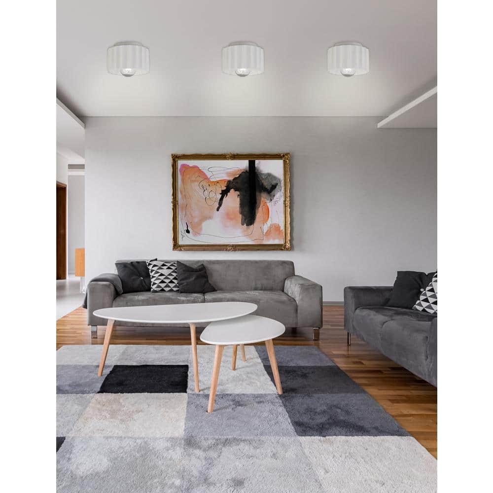 Justice Design Group Cer-6183 Radiance 8" Wide Flush Mount Drum Ceiling Fixture - Beige