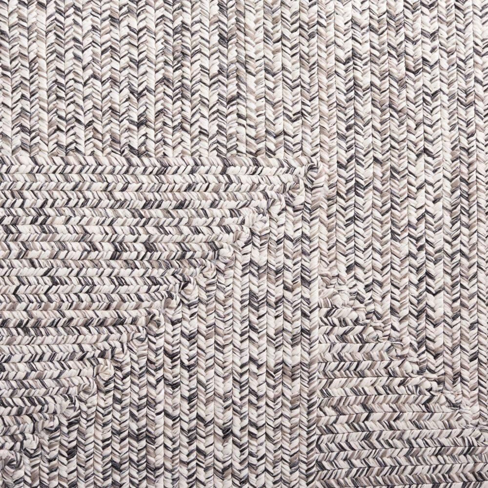 Braided BRA201 Machine Washable UV & Stain Resistant Non-Shedding Hand Woven Indoor/Outdoor Area Rug - Grey/Ivory - 6' Round - Safavieh