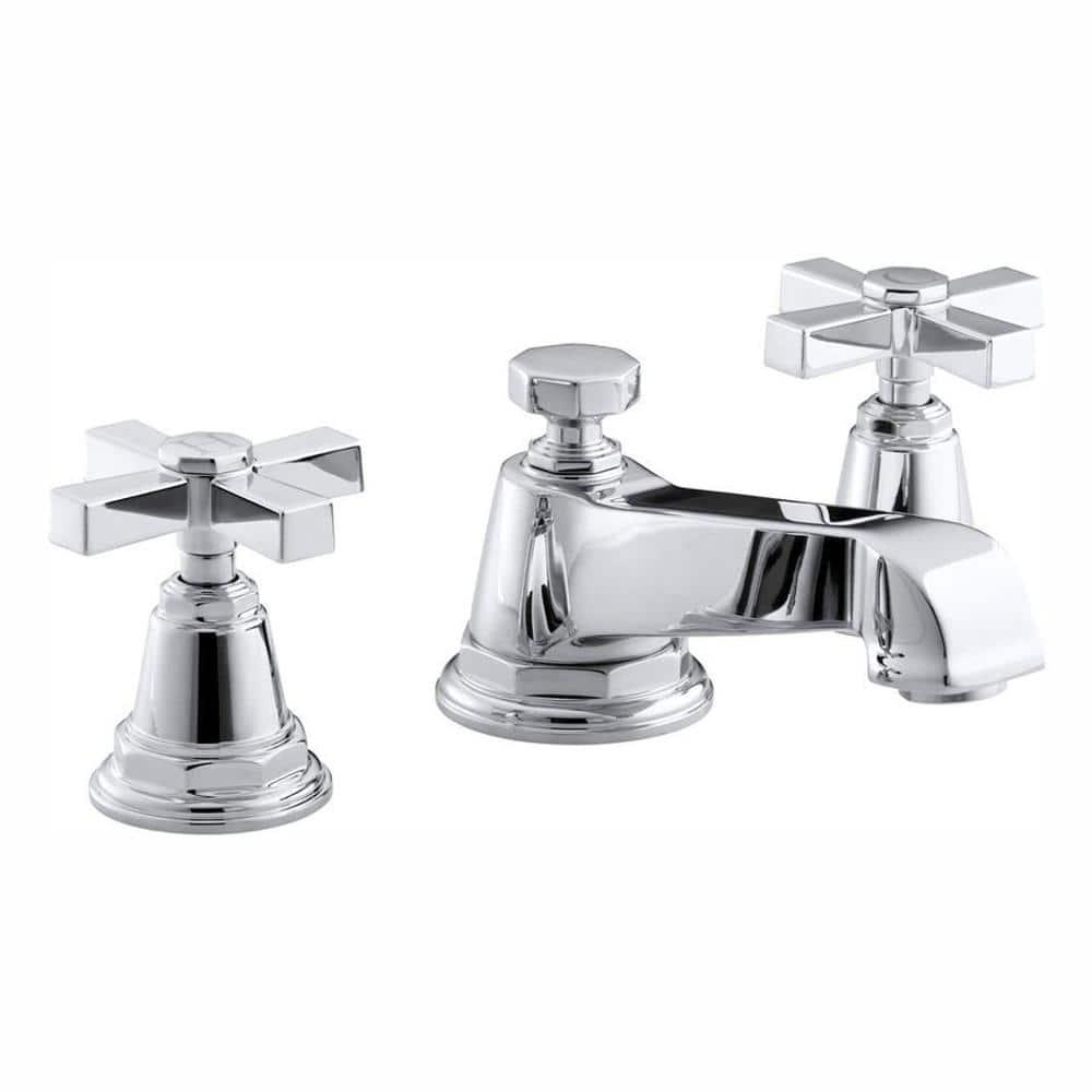 Pinstripe® Pure Widespread Bathroom Sink Faucet with Cross Handles