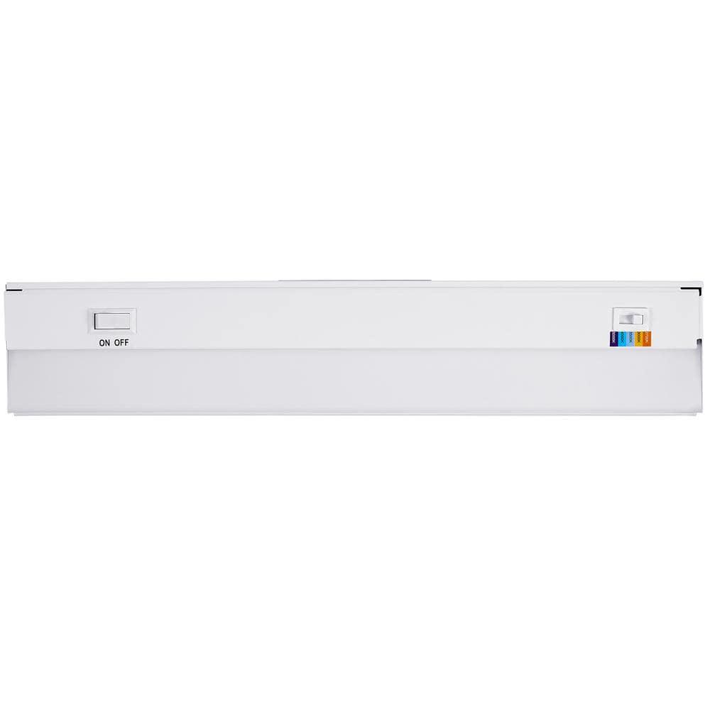 Maxxima 18 in. Hardwired LED Under Cabinet Light - 750 Lumens, 5 CCT, Color Temperature Slide Control, 2700K - 5000K, Kitchen and Indoor Lighting Fixture, White, On/Off Switch, ETL Listed