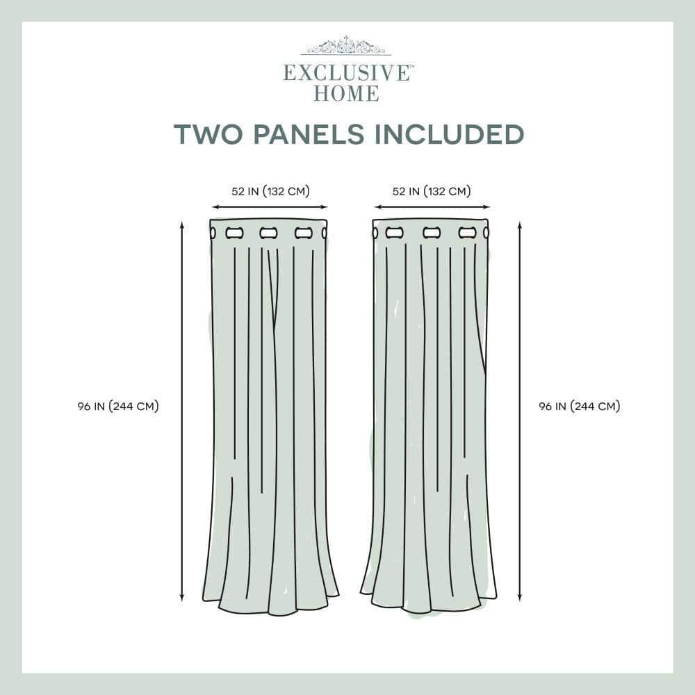 Nicole Miller Nicole Miller Turion Floral Room Darkening Blackout Grommet Top Curtain Panel Pair (Set of 2)