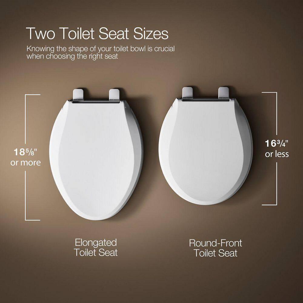 Cachet Round-Front Toilet Seat with Quiet-Close Lid and Seat and Grip-Tight Bumpers
