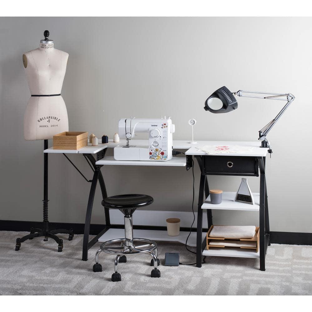 Sew Ready 56.8'' x 23.5'' Sewing Table with Sewing Machine Platform