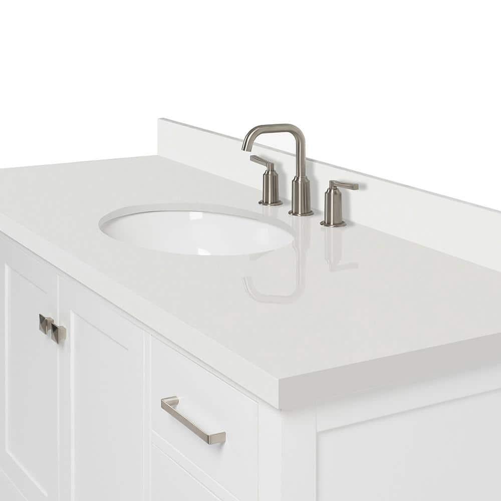 Ariel A055swqovo Cambridge 55" Free Standing Single Basin Vanity Set - White