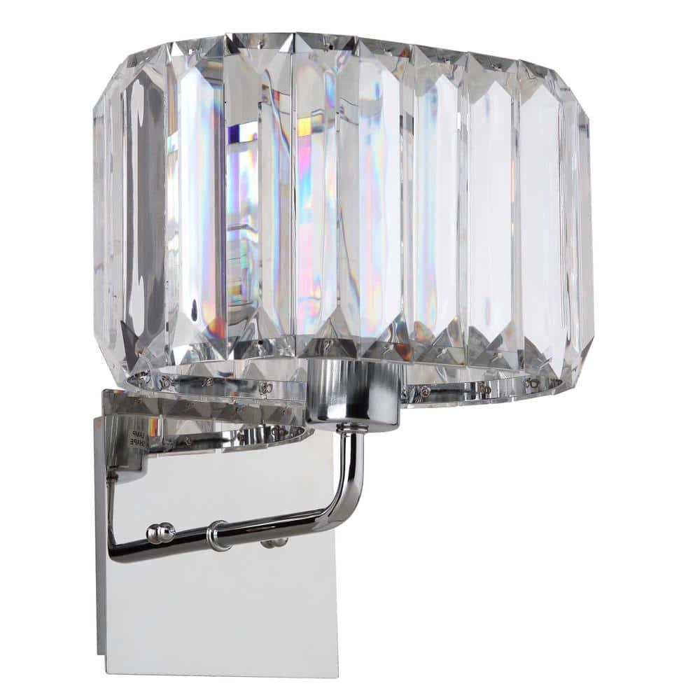Athena Wall Lamp (Set of 2) - LIT4485 - Chrome - Safavieh
